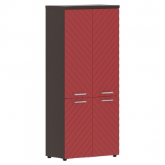 Шкаф с глухими средними и малыми дверьми Torr LUX TLHC 85.3 Венге Магия Красный