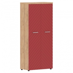 Шкаф с глухими дверьми и топом Torr LUX TLHC 85.1 Дуб Бофорд Красный