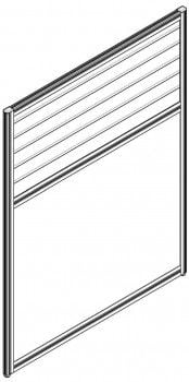 Перегородка со стеклом 1150 мм Skyland RAND RP115SG140 Легно темный