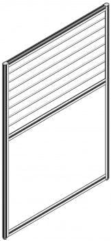 Перегородка со стеклом 1300 мм Skyland RAND RP130SG60 Серый