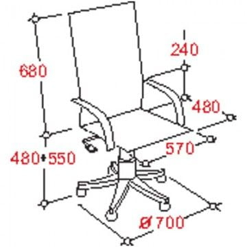 Кресло руководителя EChair-515 299461 Черное