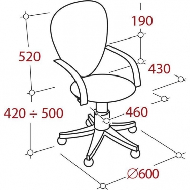 Кресло EChair-304 TC Net 329254 Черно-синее
