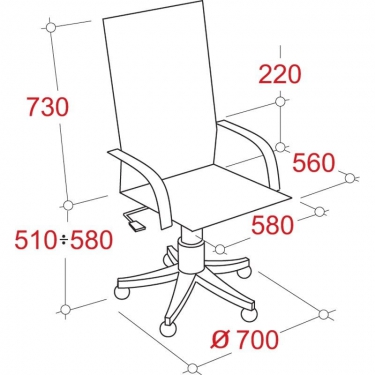 Кресло руководителя EChair-535 MPU 333534 Черный