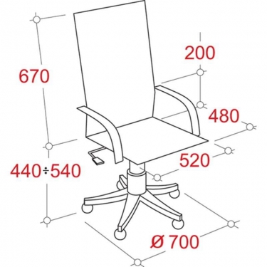 Кресло EChair-625 TJP 334351 Черное