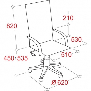 Кресло руководителя Echair-528 ML 342967 Черное