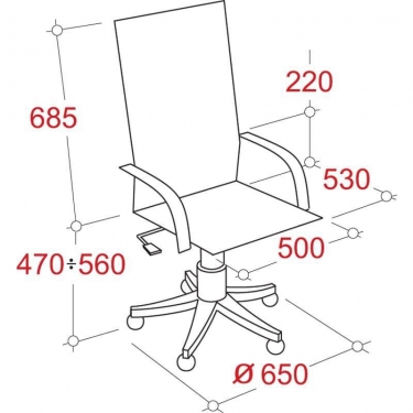 Кресло руководителя Echair-541 TL 342974 Черное