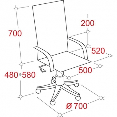 Кресло руководителя EChair-628 TR 412366 Коричневый