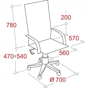 Кресло руководителя Echair-545 ML 425118 Черное