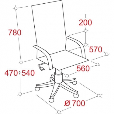 Кресло руководителя Echair-545 ML 425119 Коричневое