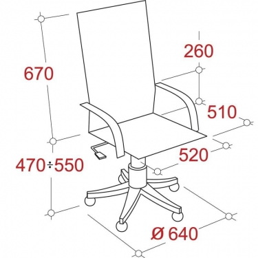Кресло руководителя EChair-632 TR 470979 Чёрное