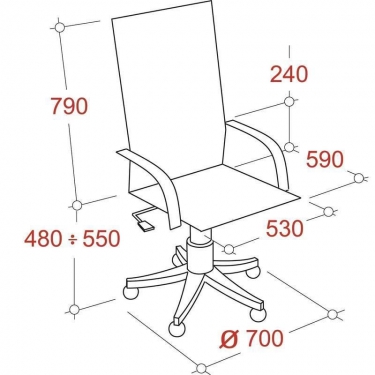 Кресло руководителя EChair-635 ML 526696 Черное