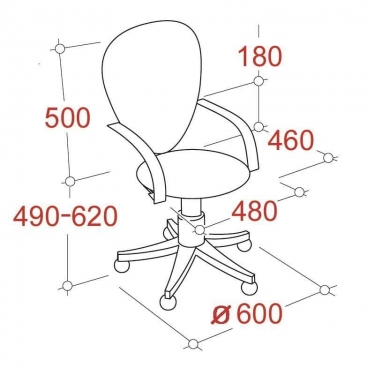 Кресло EasyChair EChair-222 PC 622254 Серое