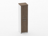 Шкаф 3 узкий закрытый, 2 двери Персона Грата Deka 10.16.12Пр Дуб Верцаска/Белый