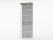 Шкаф 5 широкий закрытый, 4 стеклянные двери Персона Грата Deka 10.23.171 Дуб Верцаска/Белый