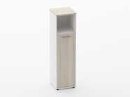 Шкаф 3 узкий закрытый с нишей Персона Грата Deka 10.16.13Пр Дуб Сантана светлый/Белый