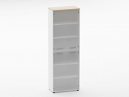 Шкаф 5 широкий закрытый, 4 стеклянные двери Персона Грата Deka 10.23.171 Туя/Белый