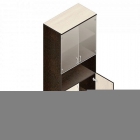 Шкаф для документов с тонированными стеклами Альтерна Р.Ш-4СТ Венге