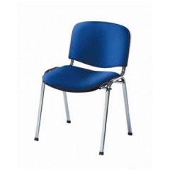 Стул для посетителей EasyChair UP_EChair Rio ИЗО хром ткань синяя С-6 ТК-9 9725