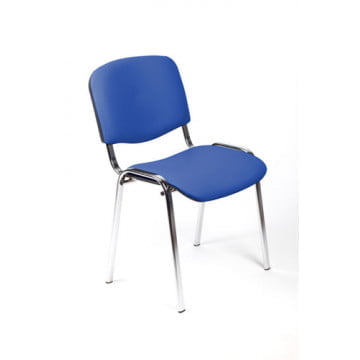 Стул ZP_UP_EChair Rio ИЗО хром к/з синий 550734