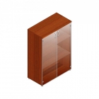 Шкаф для документов с прозрачными стеклами Альтерна Р.Шс-3СБ орех Аликанте