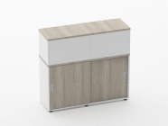 Тумба комбинированная высокая для рабочего модуля Персона Грата Deka 9.04.125 Дуб Сантана светлый/Белый