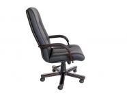 Кресло для руководителя POINTEX FORUM A Черное Темный орех