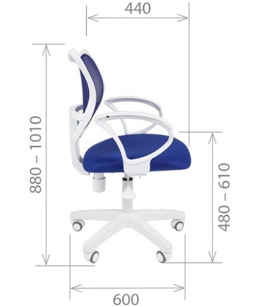 Компьютерное кресло Chairman Chairman 450 LT Белый пластик Оранжевый