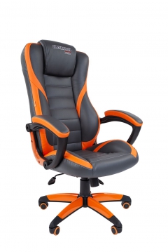 Кресло геймерское CHAIRMAN GAME 22 Серый Оранжевый