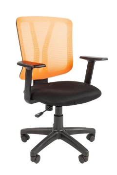 Кресло офисное CHAIRMAN 626 Черный Оранжевая сетка