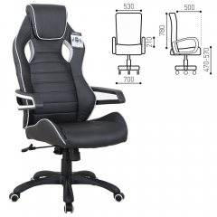 Кресло компьютерное BRABIX Techno Pro GM-003 Черный-серый
