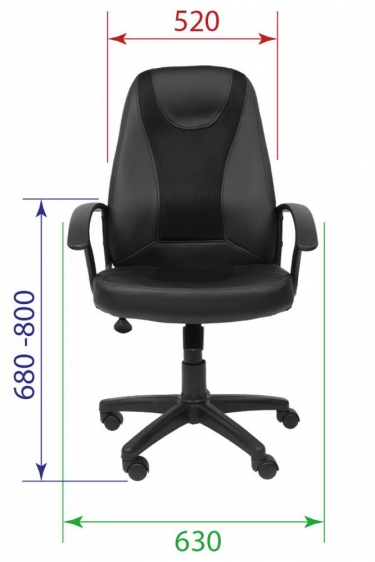 Кресло для руководителя РК-183 Черное Серое