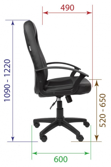 Кресло для руководителя РК-183 Черное Серое