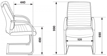 Кресло для персонала Бюрократ T-8010N-LOW-V/IVORY