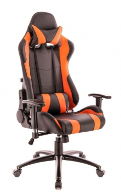 Кресло геймерское Everprof Lotus S2 Экокожа Черный Оранжевый