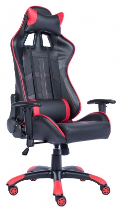 Кресло геймерское Everprof Lotus S10 Экокожа Черный Красный
