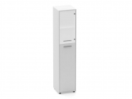 Шкаф 4 узкий верх стеклянная дверь, низ закрытый Персона Грата Deka 10.19.19Пр Белый