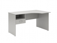 Стол письменный правый Skyland SET140-1 R c подвесной тумбой Белый