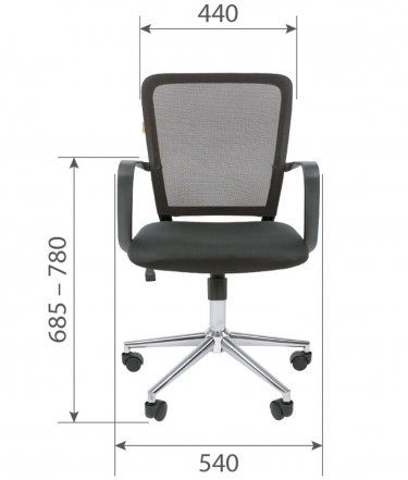 Кресло для оператора Chairman Chairman 698 chrome TW Оранжевое