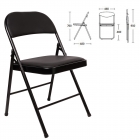 Стул складной для дома и офиса BRABIX BRABIX Golf Plus CF-003 Комфорт Черный