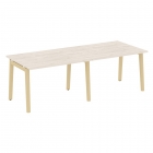 Стол переговорный 2 столешницы Рива ONIX WOOD OW.PRG-2.2 Денвер Светлый/Светлый