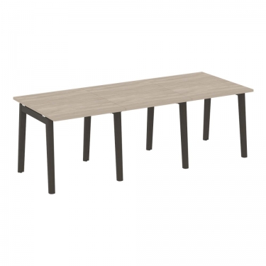 Стол переговорный 3 столешницы Рива ONIX WOOD OW.PRG-3.0 Дуб Аттик/Темный