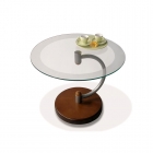 Стол журнальный Мебелик 13Н Металлик/ средне-кор/ прозрачн