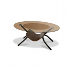 Стол журнальный Мебелик Дуэт 2 Чёрный/ тонированное