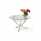 Стол журнальный Мебелик Дуэт 4 Металлик/ прозрачное