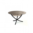 Стол журнальный Мебелик Дуэт 4 Чёрный/ тонированное