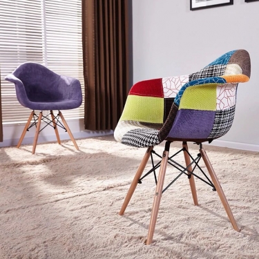 Стул кухонный Eames SC-020 ткань цветная
