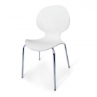 Стул пластиковый Афина-мебель SHF-008-W White