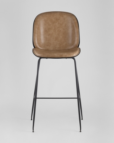 Стул барный Stool Group Beetle Lite PU со спинкой Бежевый