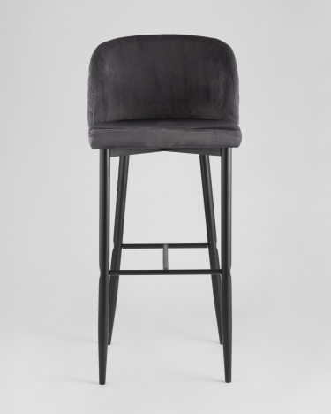 Стул барный Stool Group Оскар велюр Серый