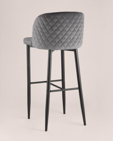 Стул барный Stool Group Оскар велюр Серый
